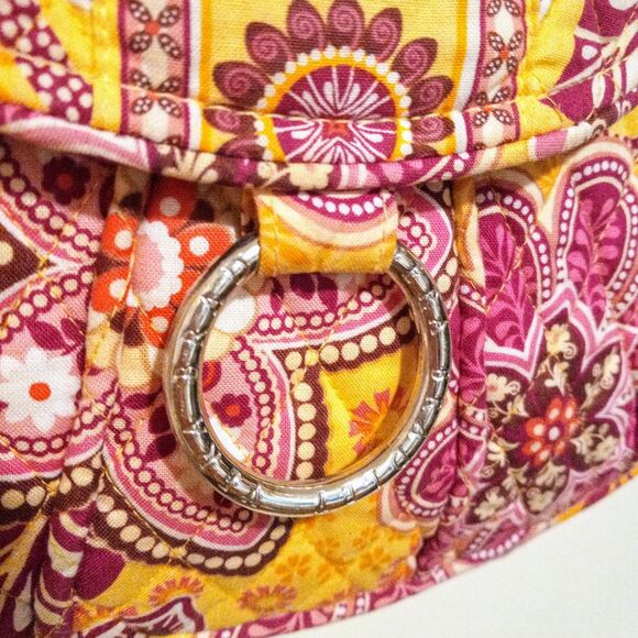 Vera Bradley Saddle Up Crossbody Bag-Bali Gold-Retired Pattern-Magnetic Closure - Picture 3 of 11